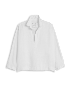 Gabi Popover Shirt - White Linen