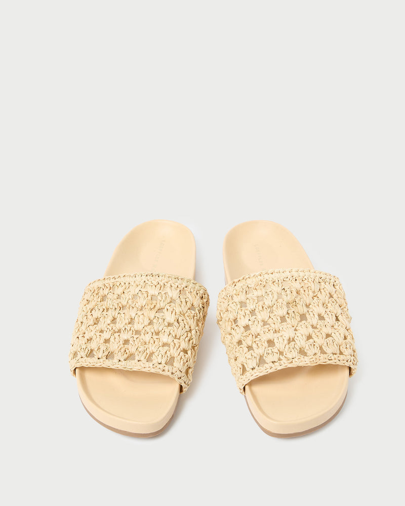 Henri Natural Crochet Straw Sandal