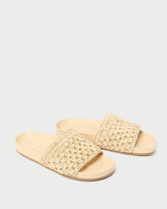 Henri Natural Crochet Straw Sandal