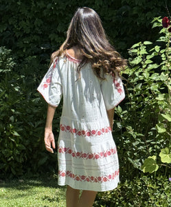 Holborn Dress - White/Red