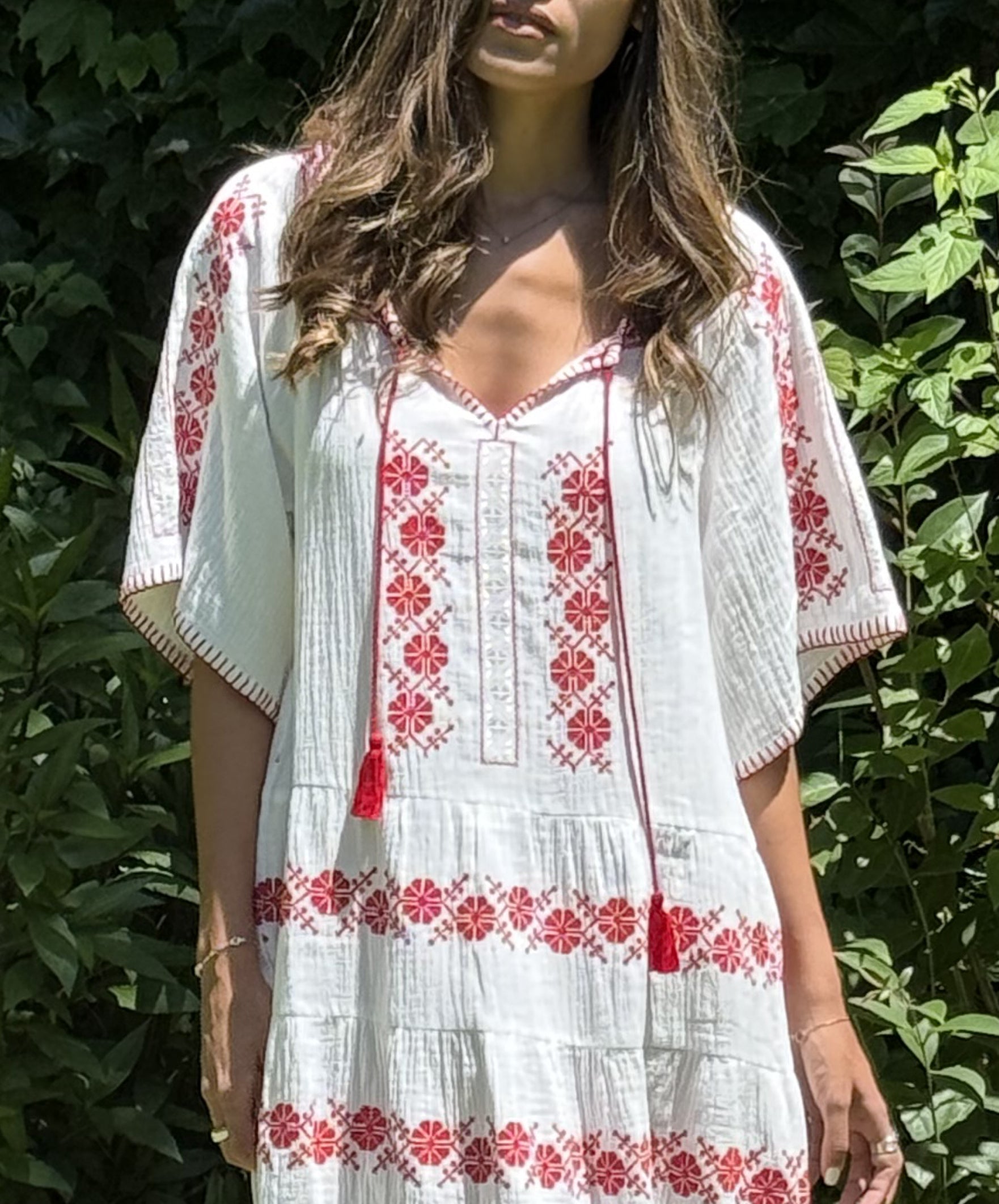 Holborn Dress - White/Red
