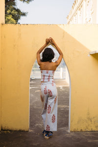 Disco Pants - Poppy Stamp & Thin Stripes