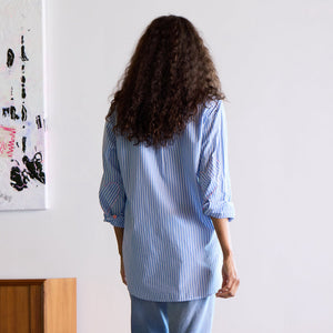 Mia Stripe Shirt - Blue/White