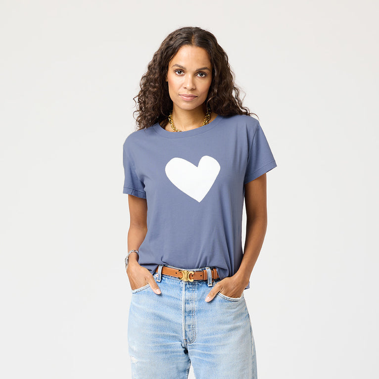 Suke Imperfect Heart Tee - French Blue
