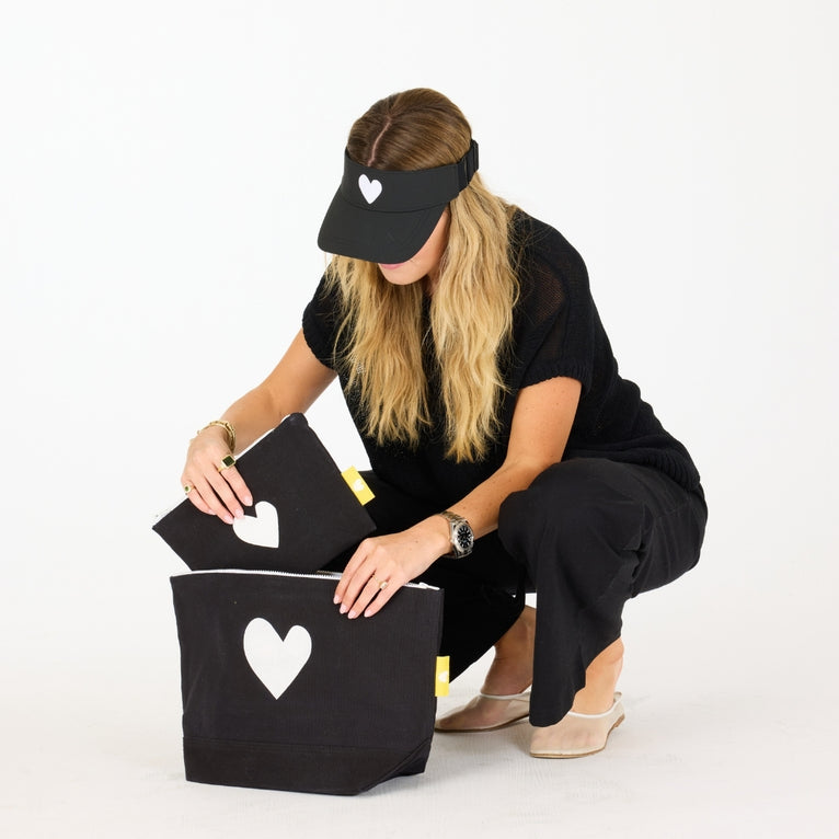 KR Imperfect Heart Small Pouch - Black