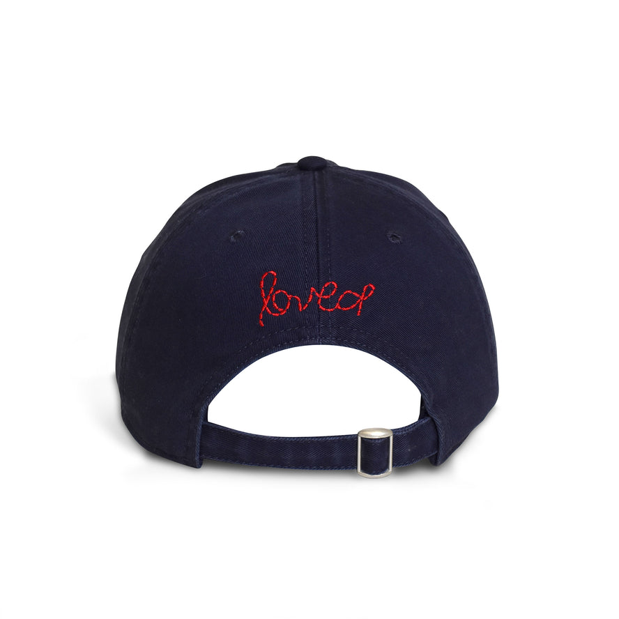 KR Imperfect Heart Hat - Navy/Red