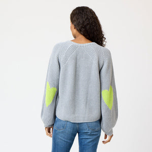 Ricki Imperfect Heart Sweater - Dark Heather Gray