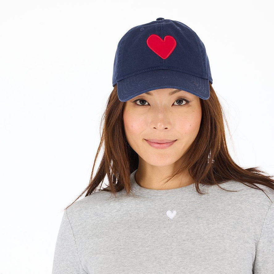 KR Imperfect Heart Hat - Navy/Red