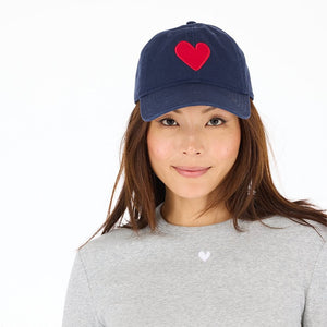 KR Imperfect Heart Hat - Navy/Red