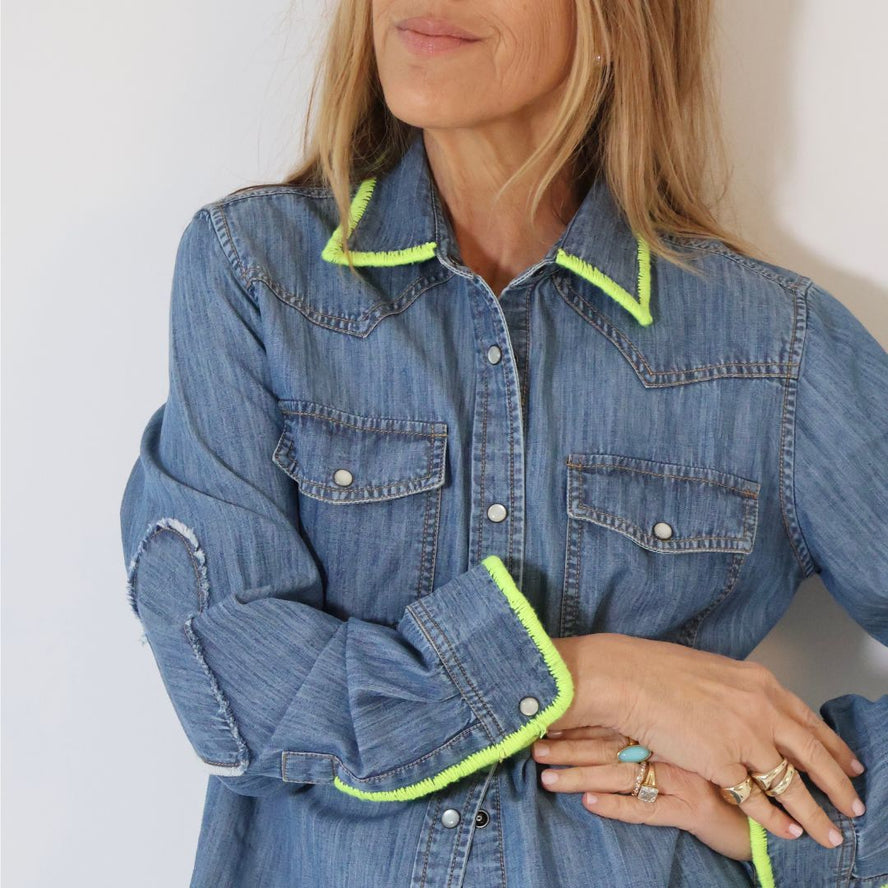 Pia Denim Western Shirt