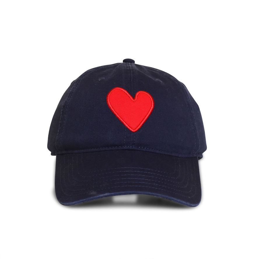 KR Imperfect Heart Hat - Navy/Red