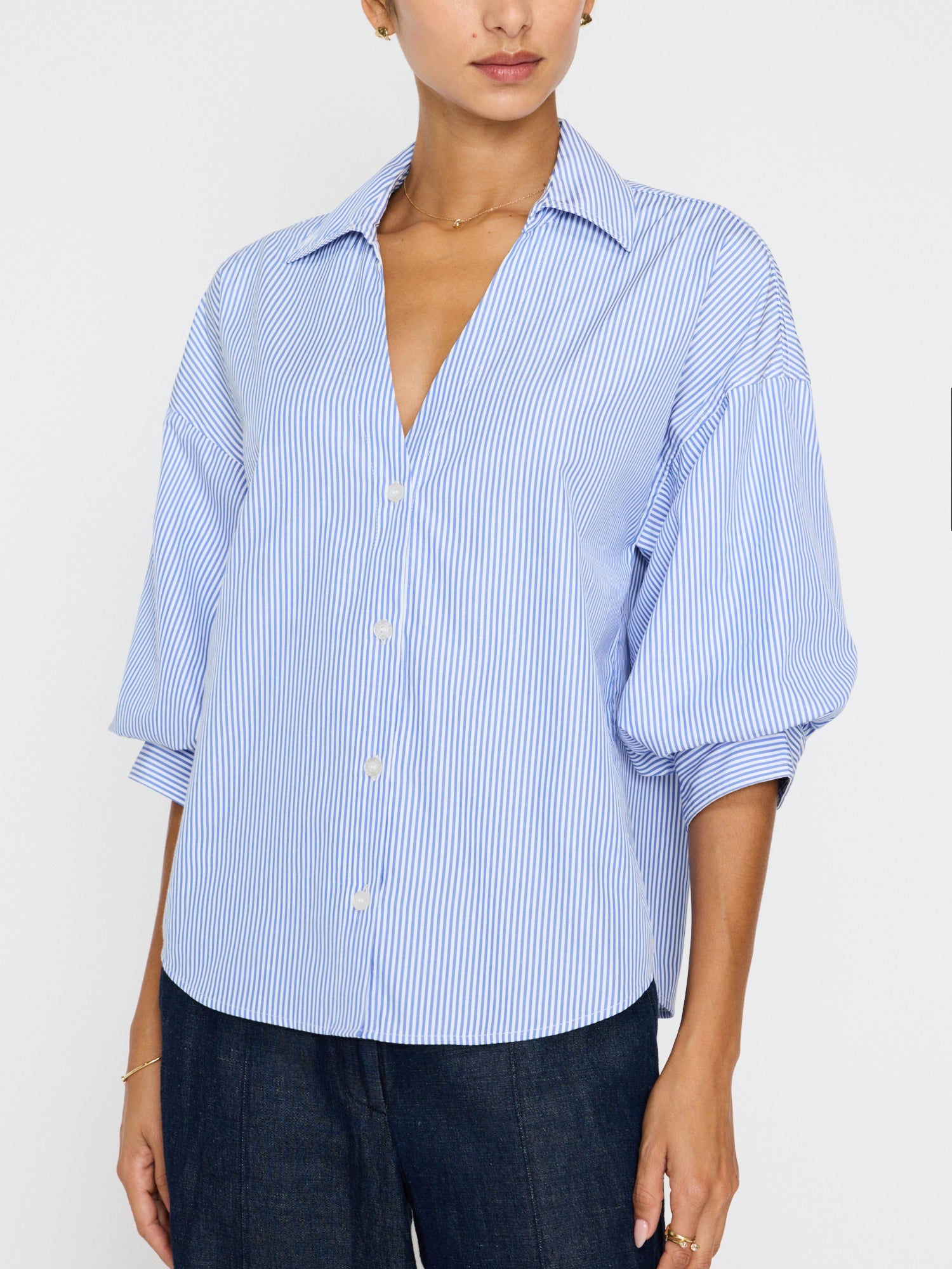 The Kate Shirt - Blue Stripe