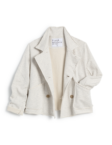 Mini Belfast Crop Peacoat - Heather White Melange