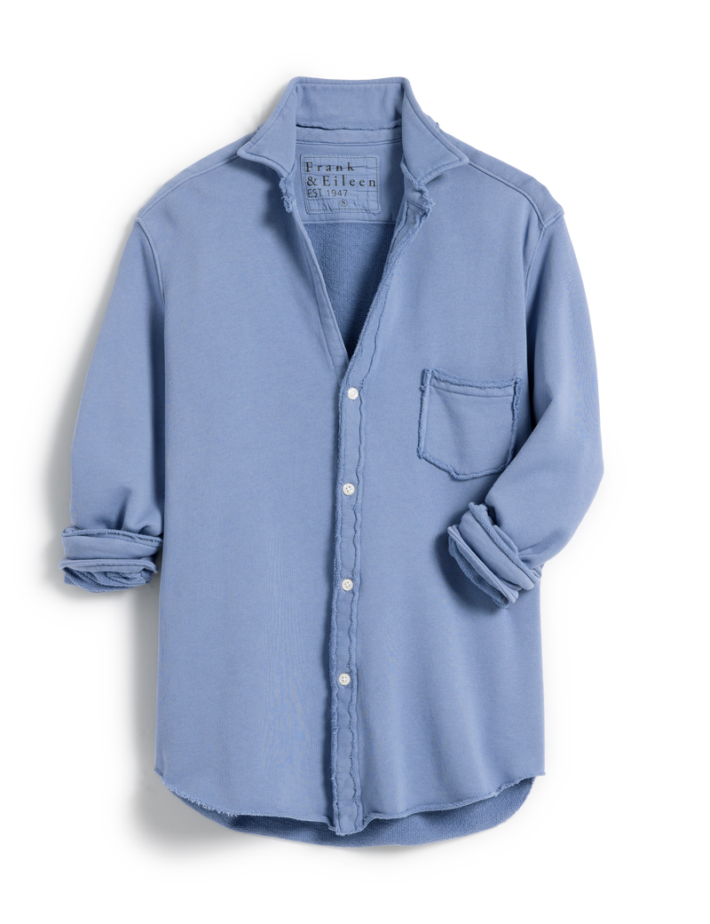 Eileen Relaxed Button Up - Blueberry