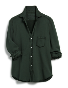 Eileen Sweatshirt Button Up - Evergreen