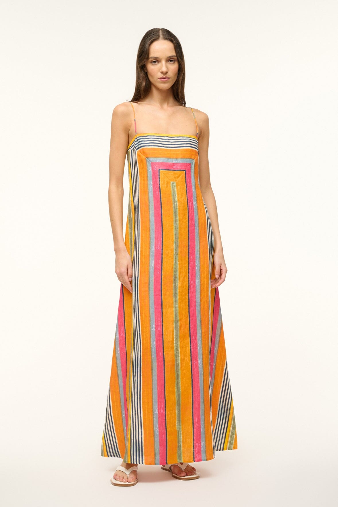 Laura Dress - Multi Bayadere Stripe