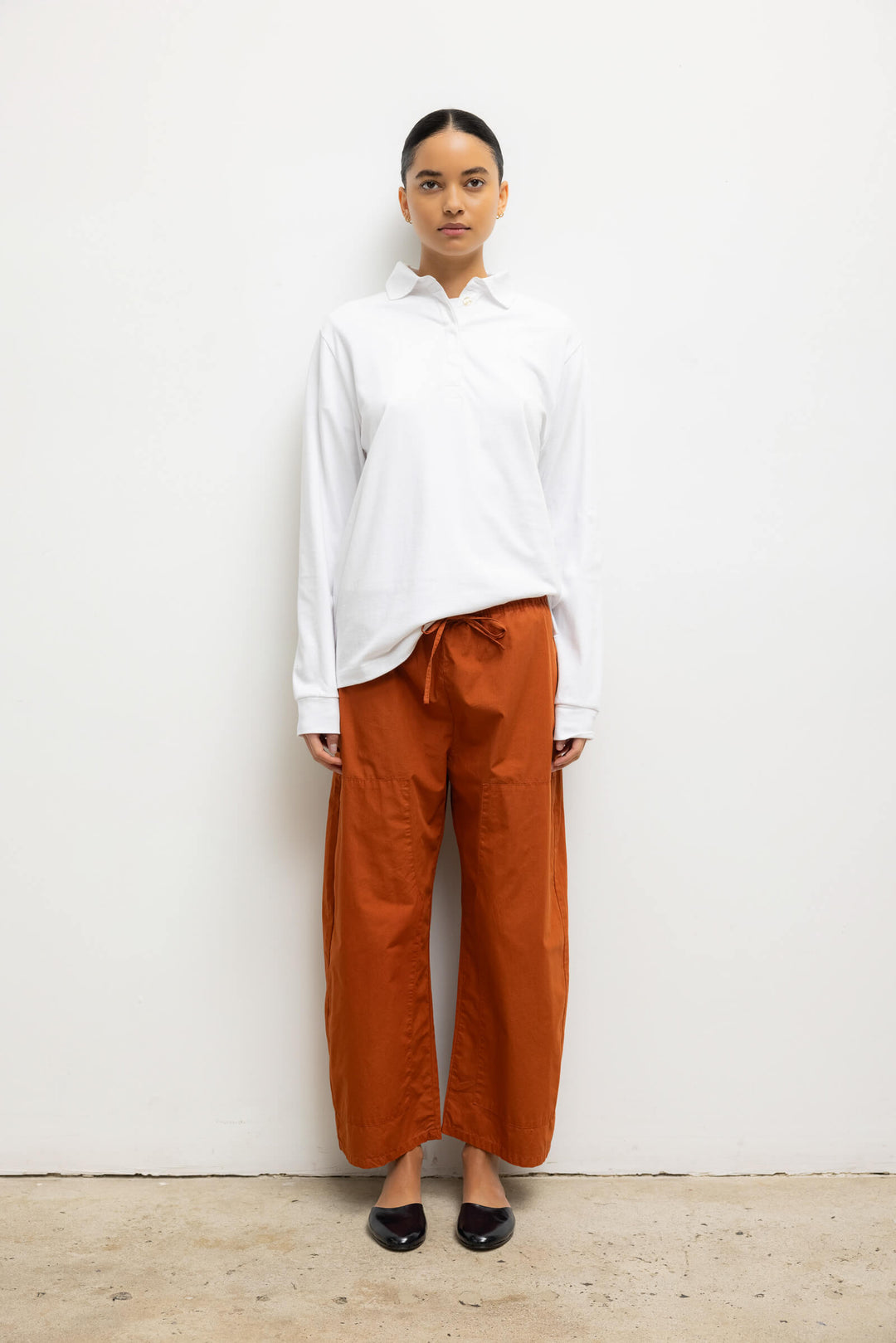 Margo Long Sleeve Polo - White