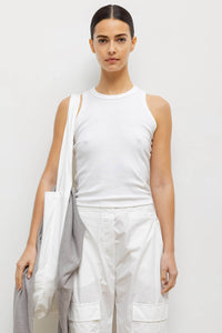 Nando High Neck Tank - White