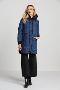 Libby Quilted Coat - Denim