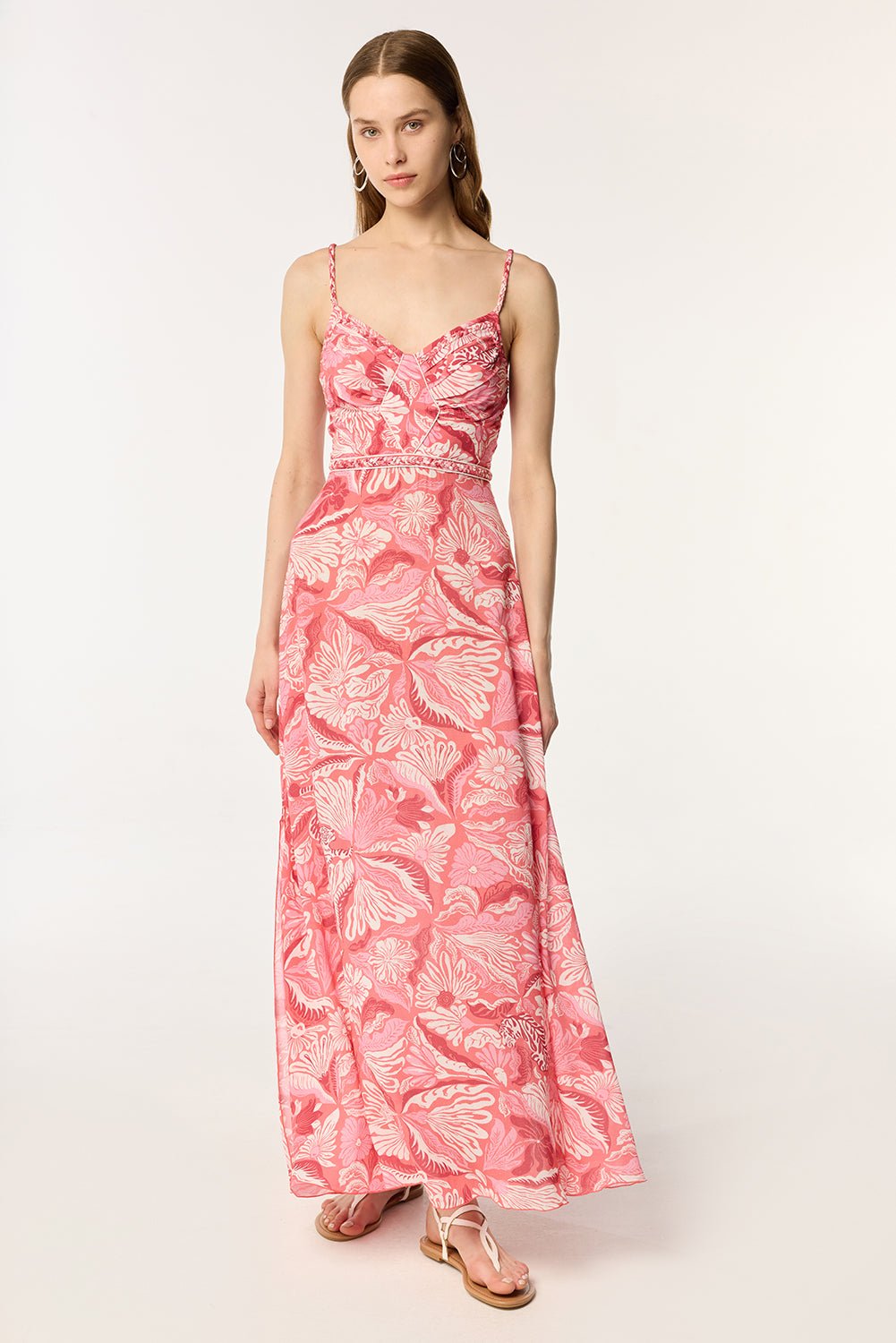 Long Dress Cara - Pink Tiger Lily