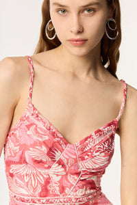 Long Dress Cara - Pink Tiger Lily