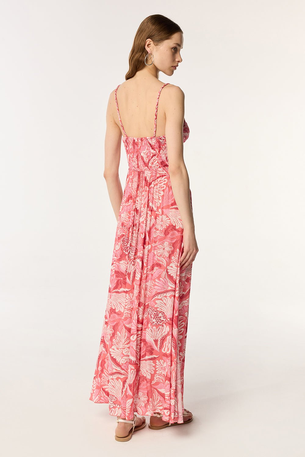Long Dress Cara - Pink Tiger Lily