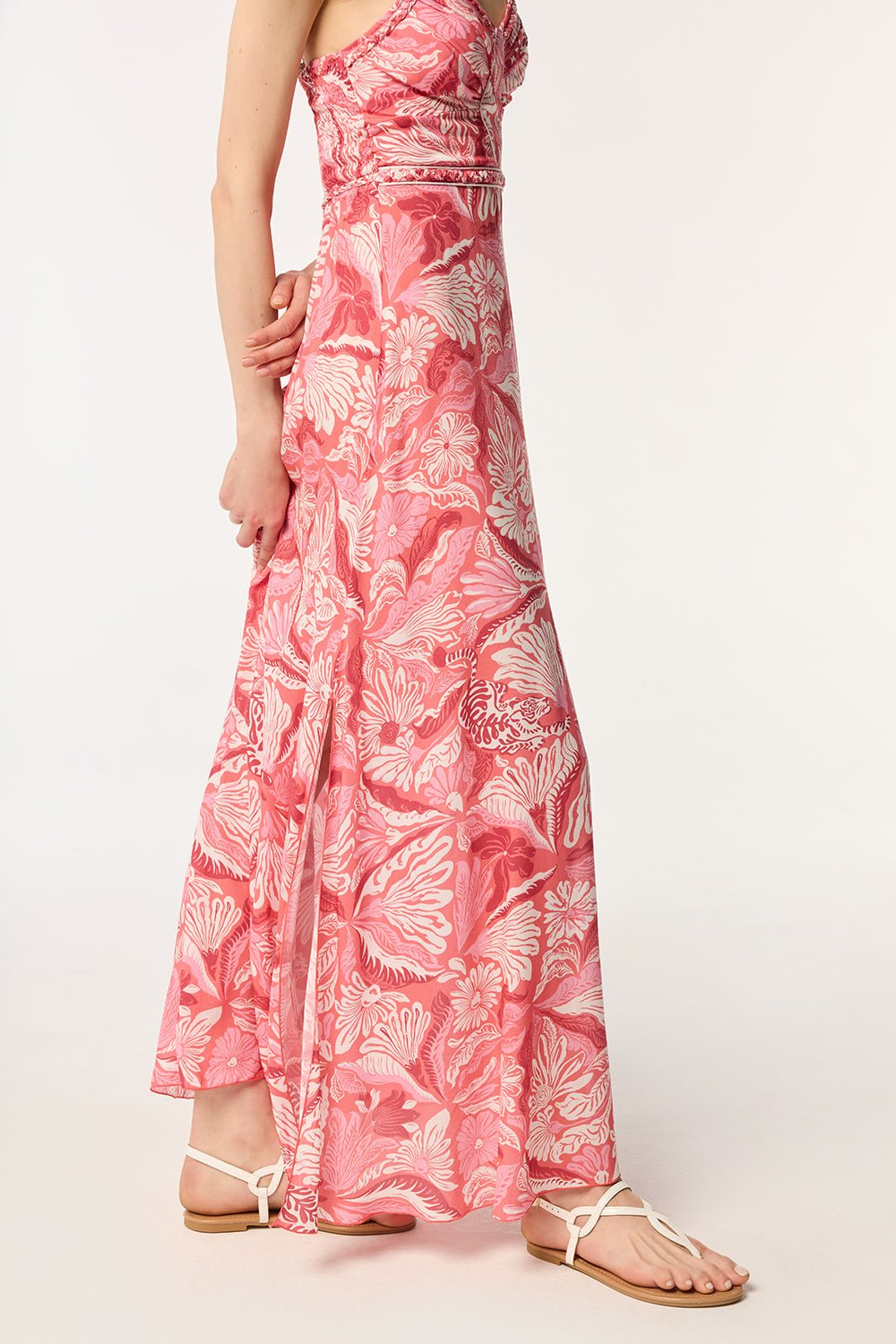 Long Dress Cara - Pink Tiger Lily