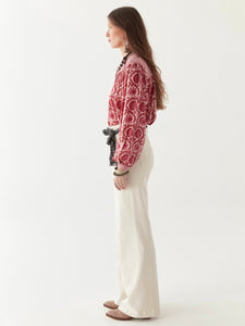Leandra Blouse - Flamingo Grooves