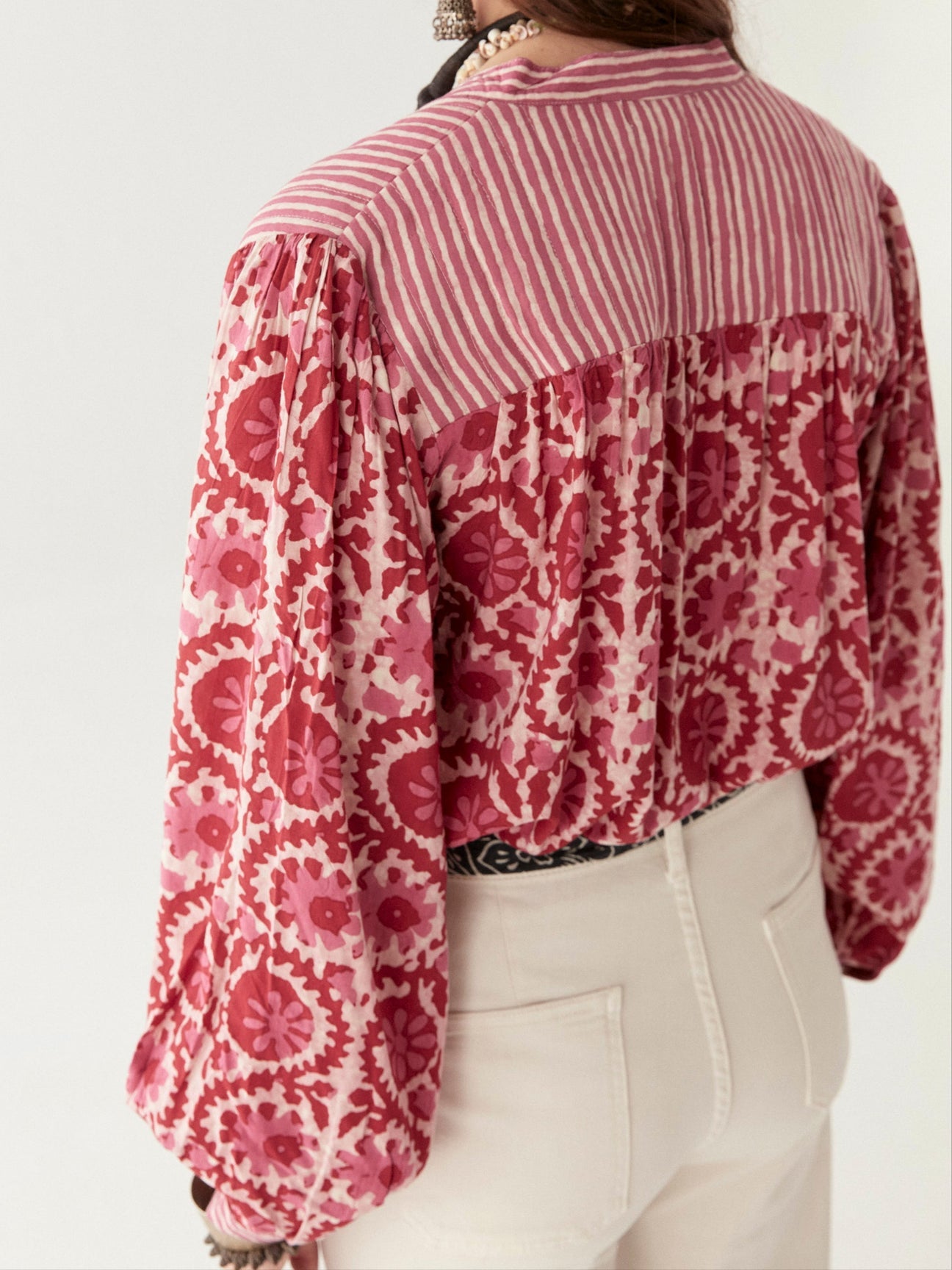Leandra Blouse - Flamingo Grooves