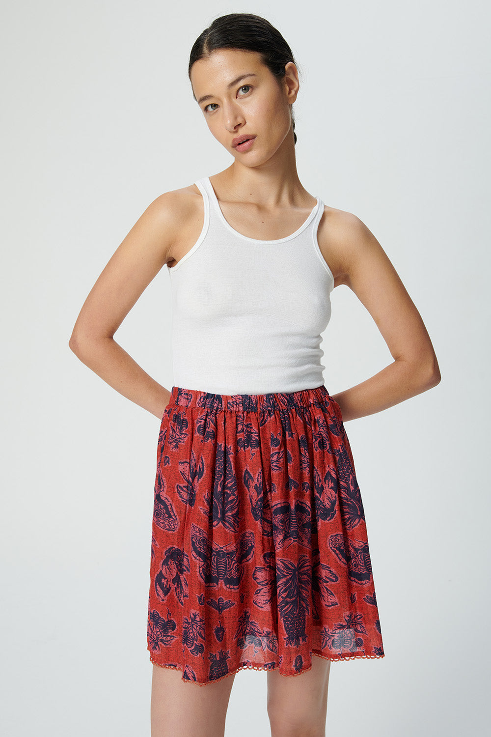 Willow Skirt - Crafty Flower Red