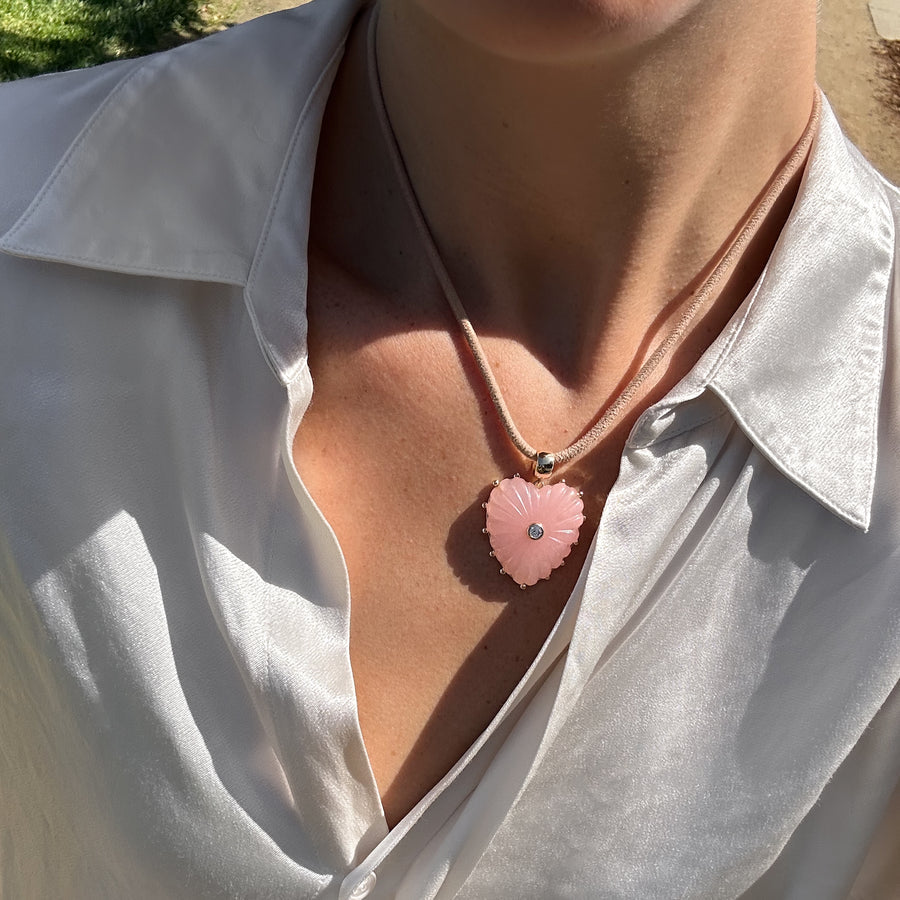 Malene Pink Opal Bail Charm