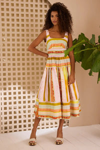 Mara Dress - Abstract Stripe
