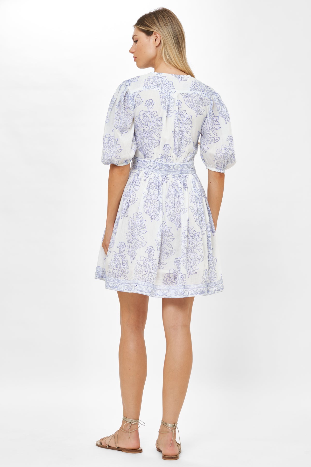 V-Neck Puff Mini - Amadora Blue
