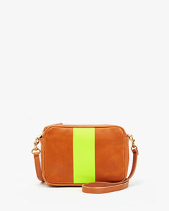 Midi Sac - Tan w/ Neon Yellow Stripe