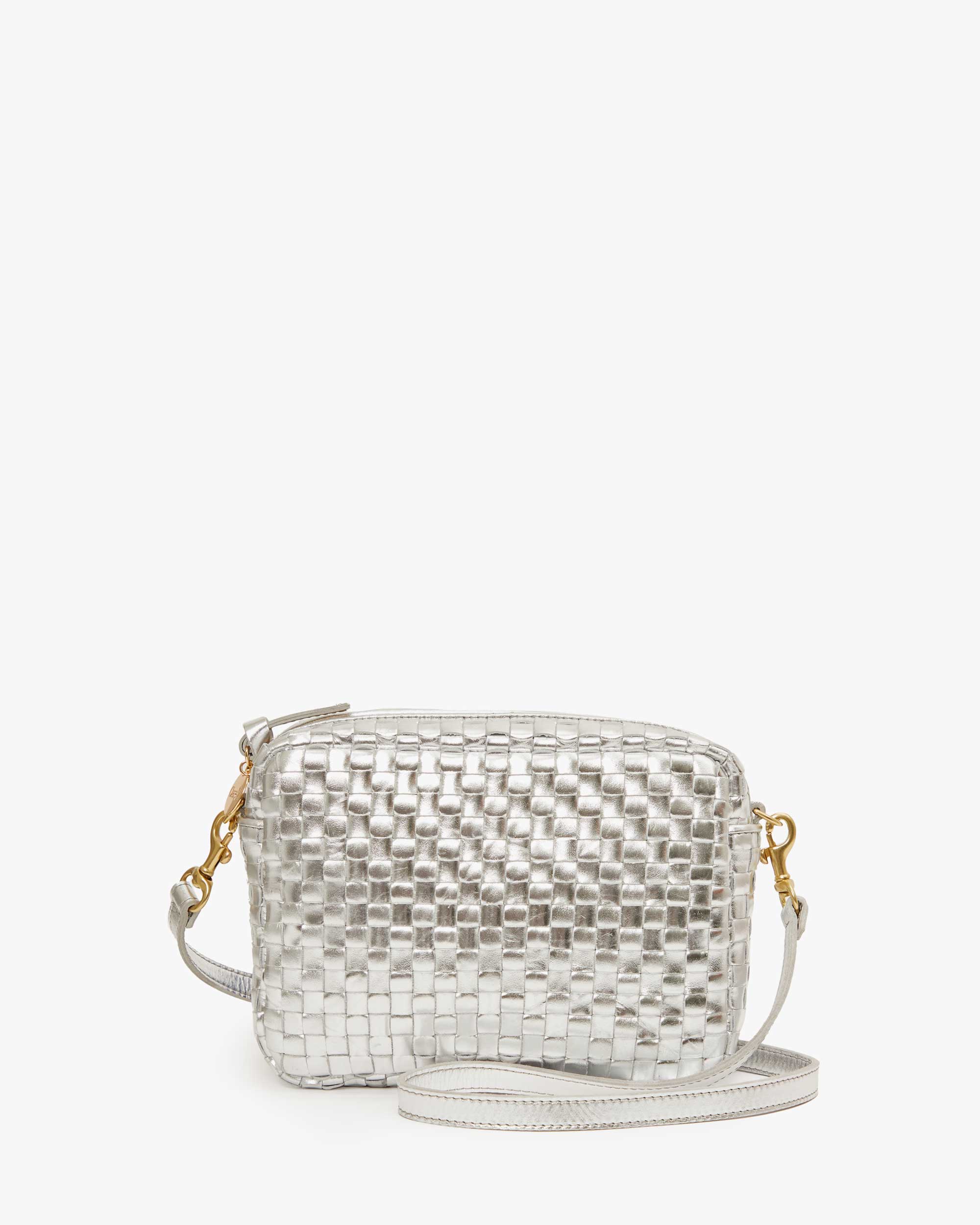 Midi Sac - Silver Specchio Woven Checker