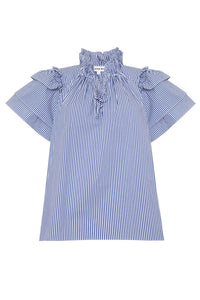 Millie Top - Light Blue Stripe