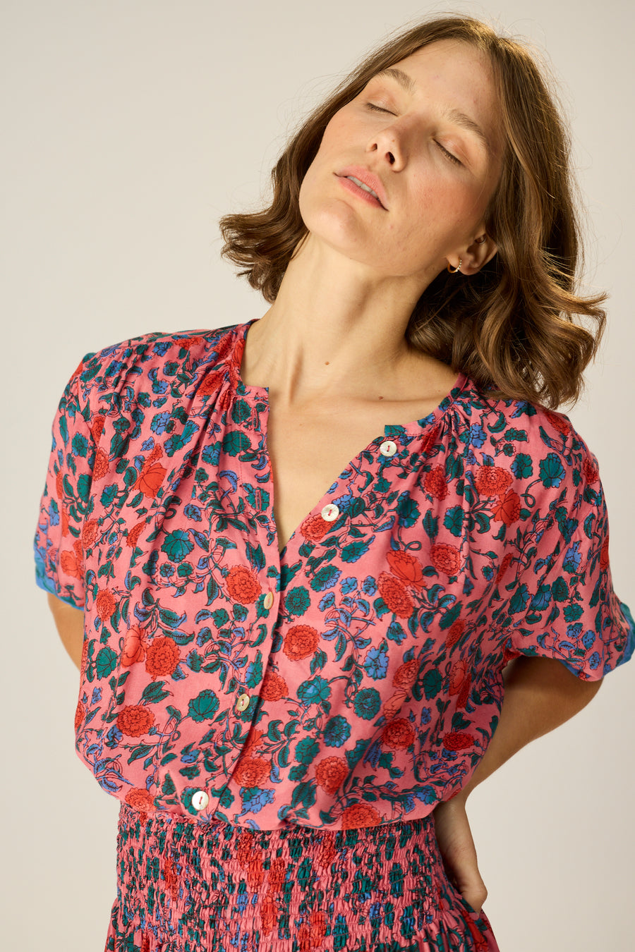 Violet Top - Rose Bandana