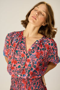 Violet Top - Rose Bandana