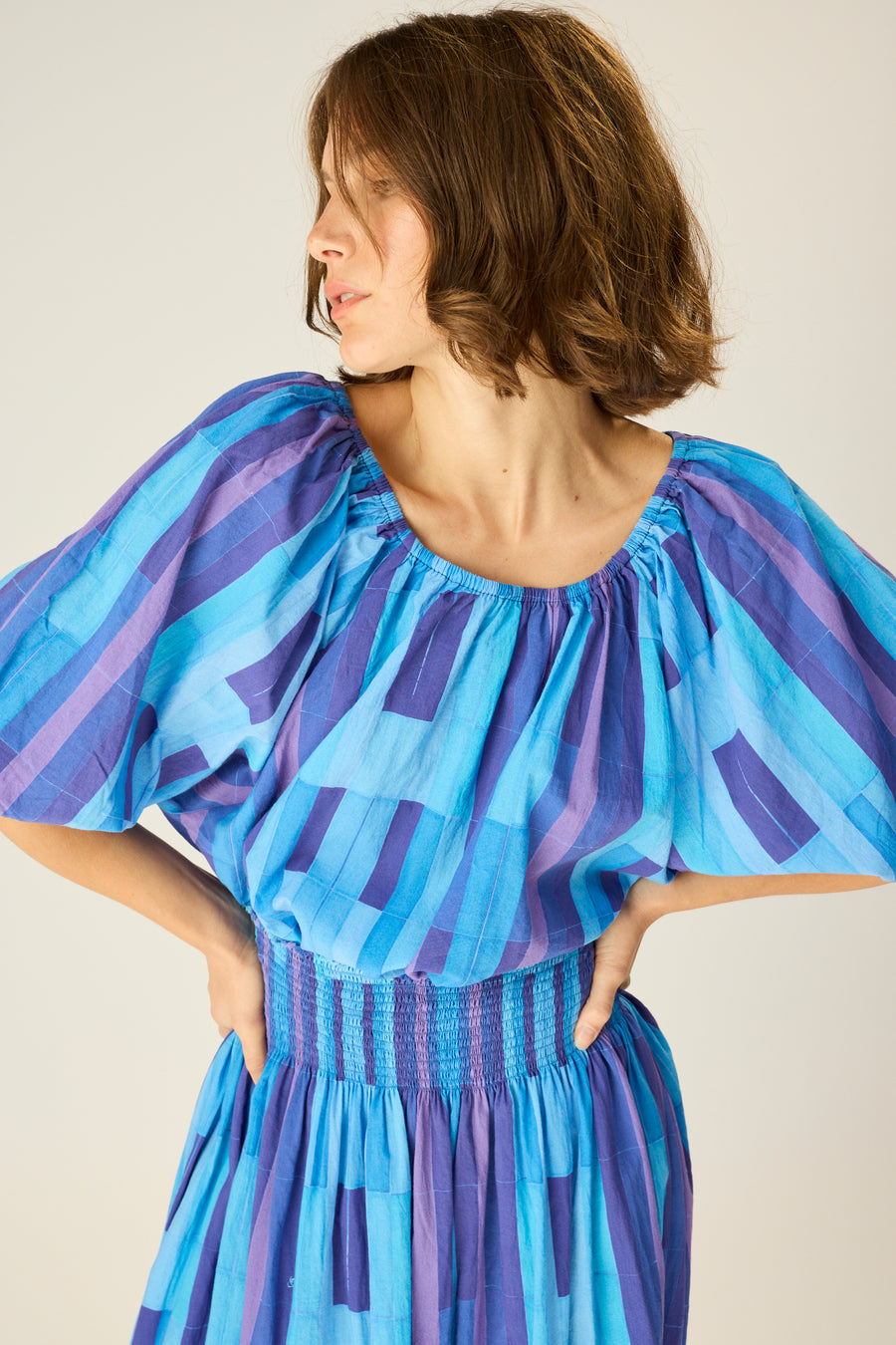 Ella Top - Sea Glass Cotton Blue
