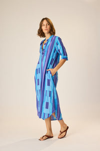 Lulu Dress - Sea Glass Cotton Blue