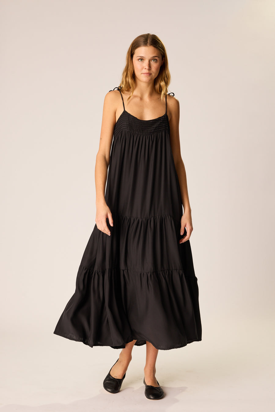 Melanie Dress - Black Silk