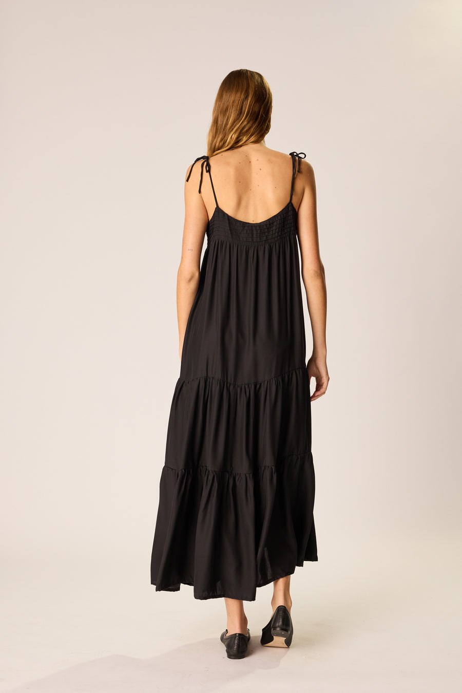 Melanie Dress - Black Silk