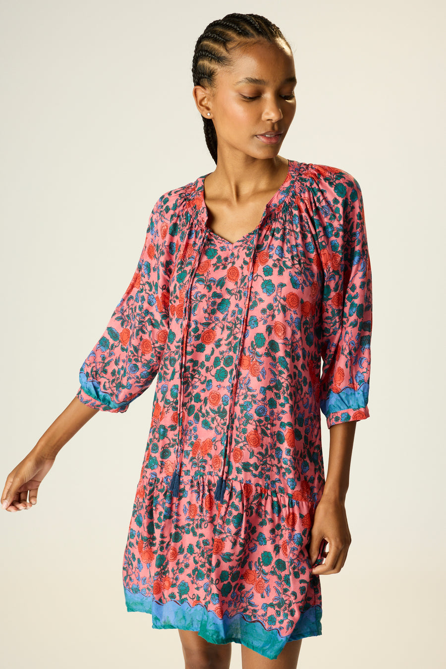 Stevie Dress - Rose Bandana