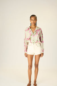 Tolan Shirt - Bougainvillea Mother of Pearl
