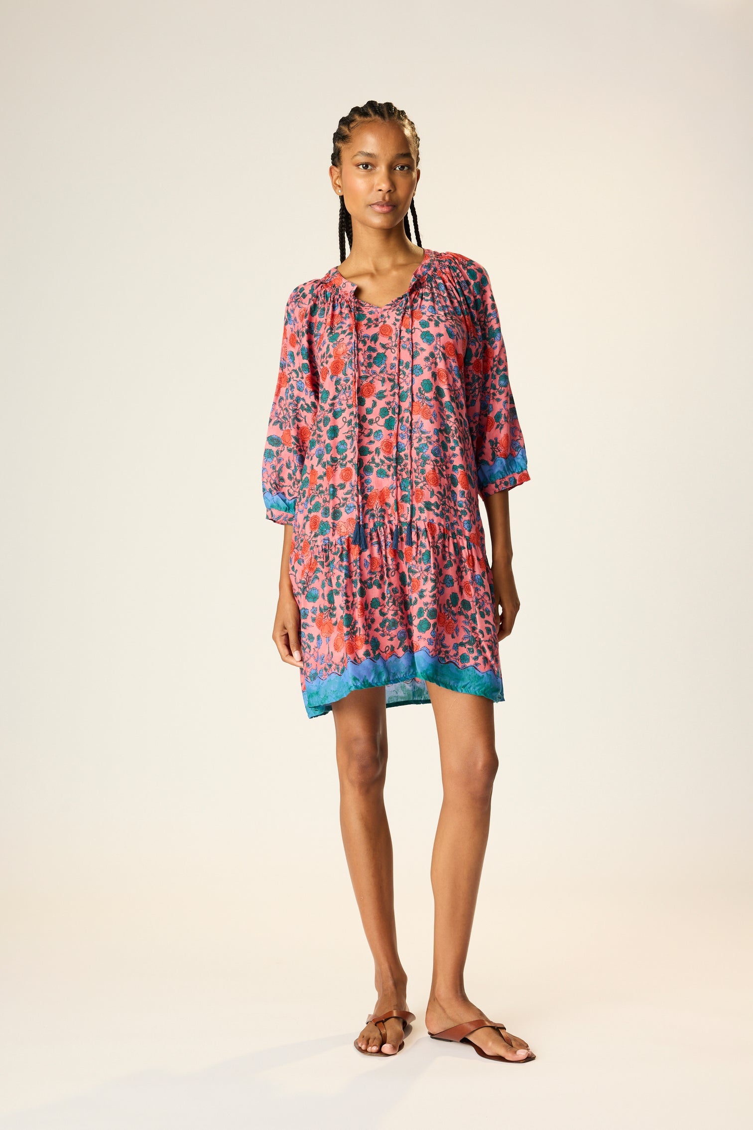 Stevie Dress - Rose Bandana