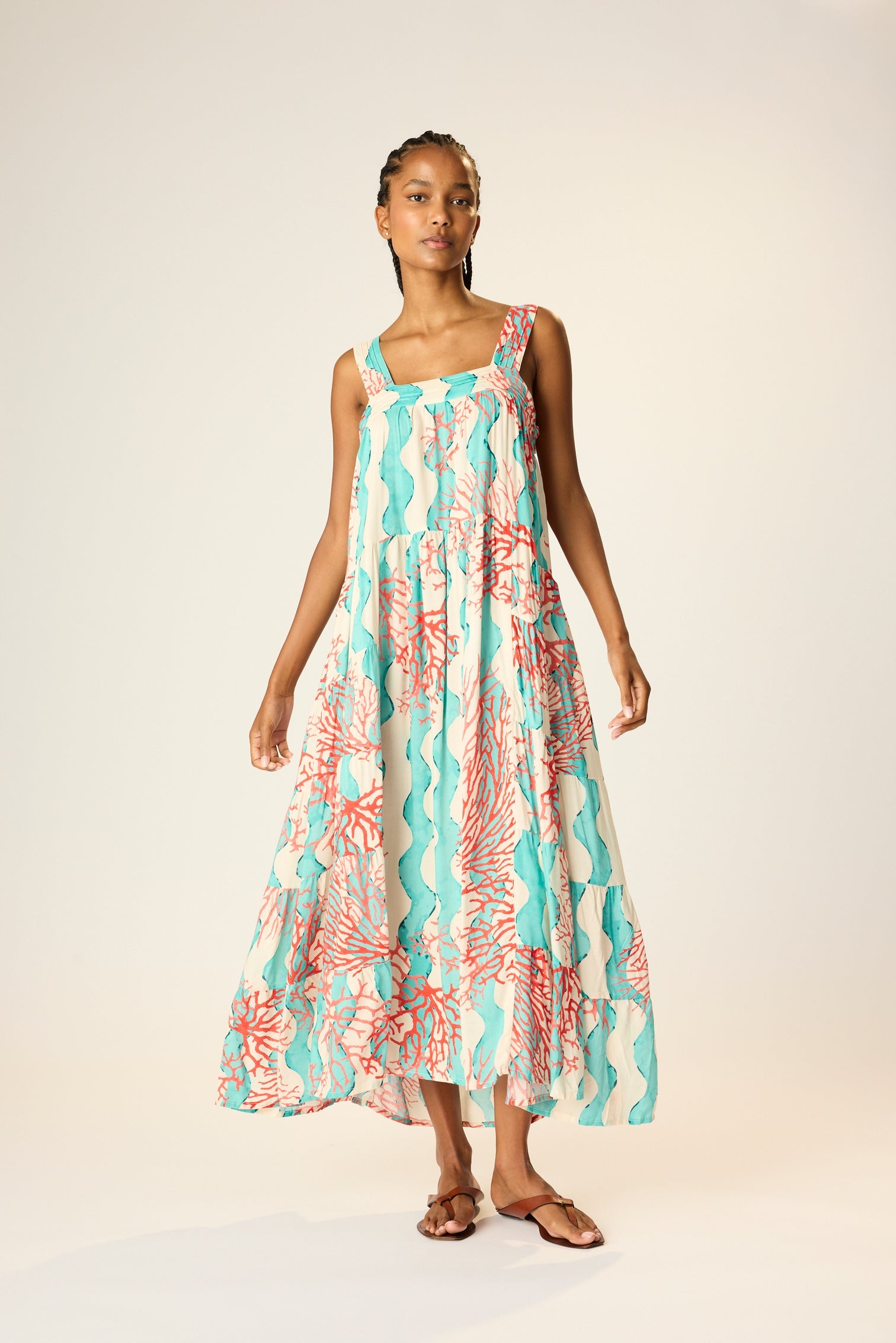 Jasmine Maxi - Coral Wave Turquoise