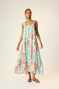 Jasmine Maxi - Coral Wave Turquoise