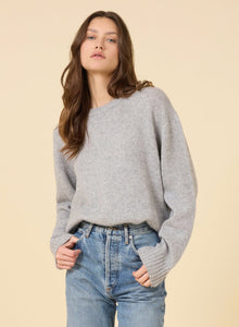 Aster Cashmere Pullover - Heather Grey