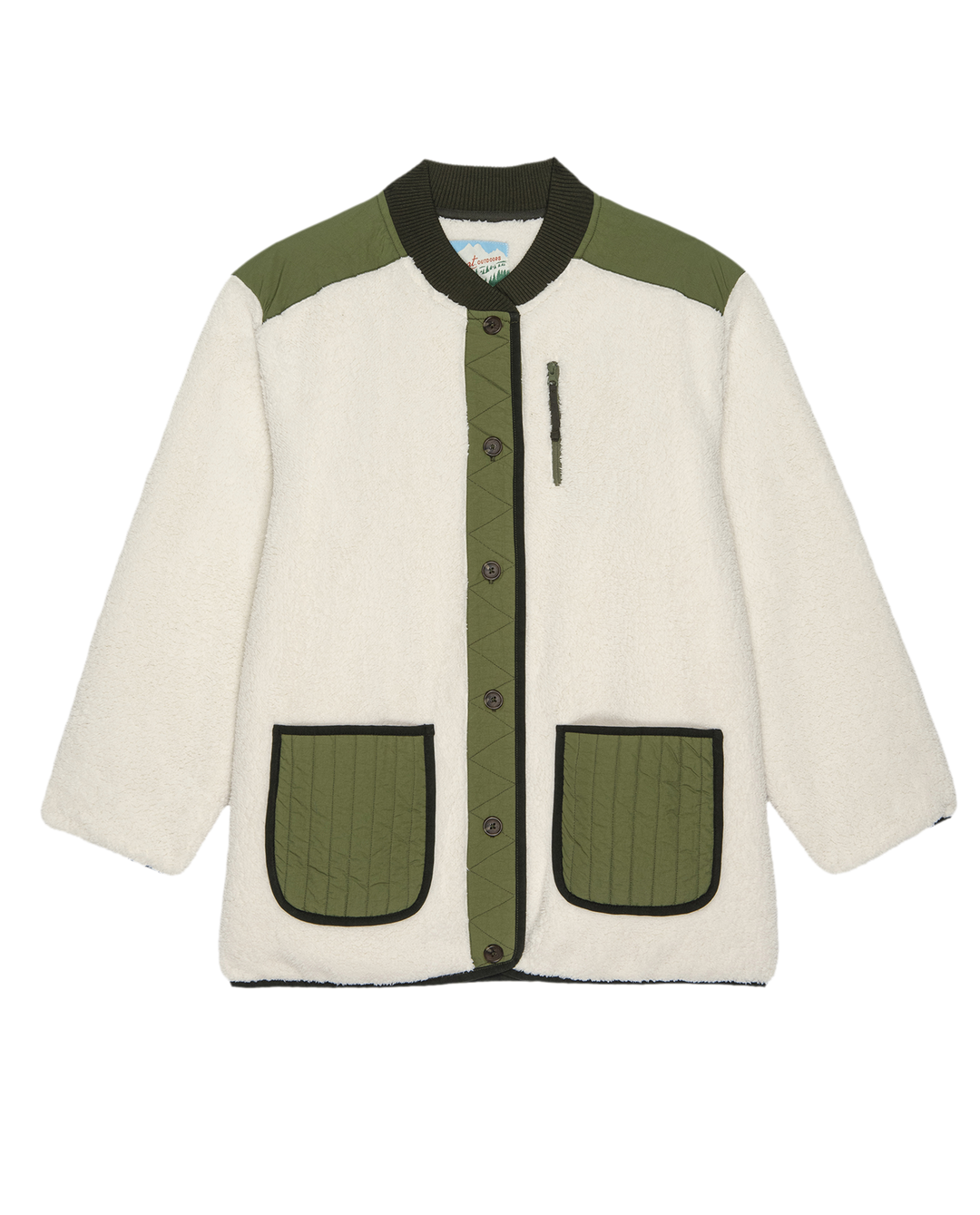 The Plush Tundra Jacket - Cream & Army