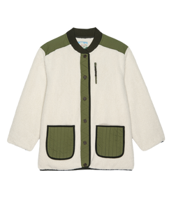 The Plush Tundra Jacket - Cream & Army
